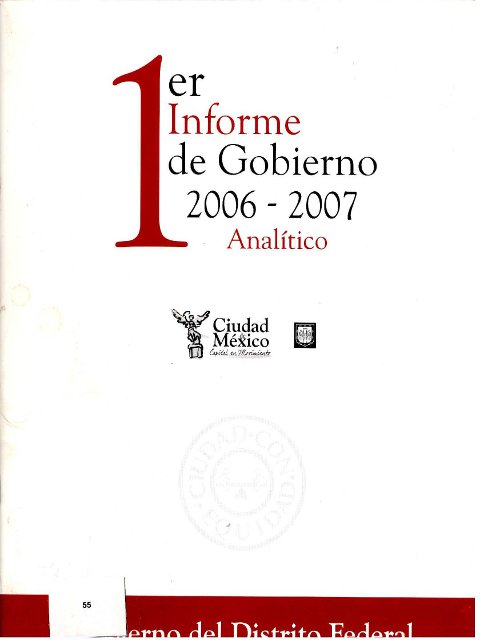 Portada de 1er Informe de gobierno 2006-2007